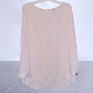 Elizabeth McKay Size 4 White Silky Blouse